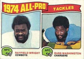 1975 Topps #202 1974 All-Pro Tackles (Rayfield Wright / Russ Washington) Front