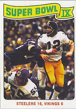 1975 Topps #528 Super Bowl IX Front