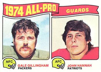 1975 Topps #205 1974 All-Pro Guards (Gale Gillingham / John Hannah) Front