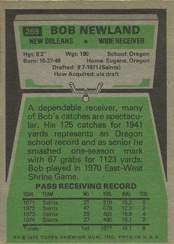 1975 Topps #269 Bob Newland Back