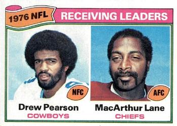 1977 Topps #2 1976 Receiving Leaders (Drew Pearson / MacArthur Lane) Front