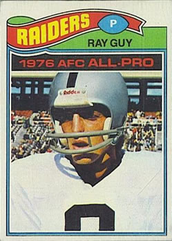 1977 Topps #320 Ray Guy Front