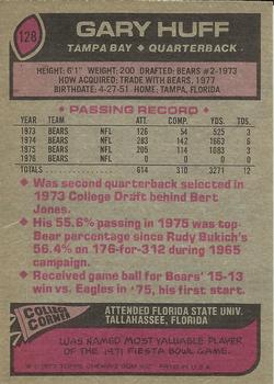 1977 Topps #128 Gary Huff Back