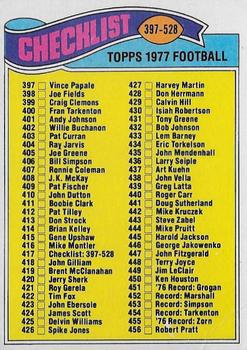 1977 Topps #417 Checklist: 397-528 Front