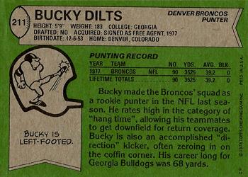 1978 Topps #211 Bucky Dilts Back