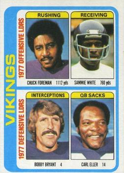 1978 Topps #515 Chuck Foreman / Sammy White / Bobby Bryant / Carl Eller Front