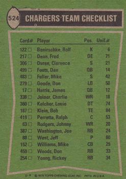 1978 Topps #524 Rickey Young / Charlie Joiner / Mike Fuller / Gary Johnson Back