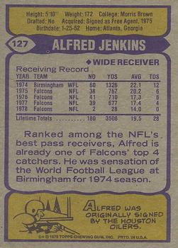 1979 Topps #127 Alfred Jenkins Back