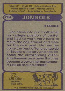 1979 Topps #234 Jon Kolb Back