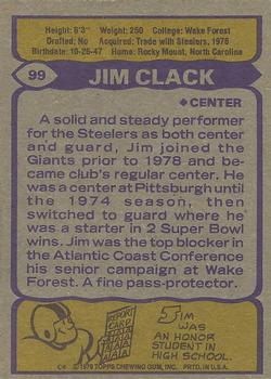 1979 Topps #99 Jim Clack Back
