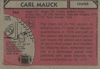 1980 Topps #446 Carl Mauck Back