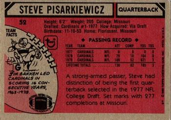 1980 Topps #52 Steve Pisarkiewicz Back