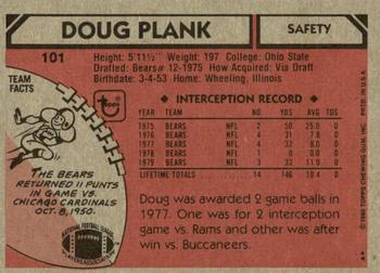 1980 Topps #101 Doug Plank Back