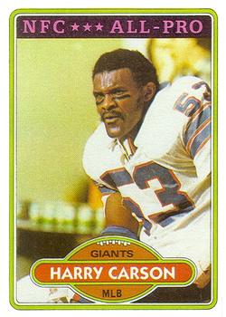 1980 Topps #135 Harry Carson Front