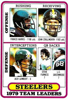 1980 Topps #319 Franco Harris / John Stallworth / Jack Lambert / Steve Furness / L.C. Greenwood Front
