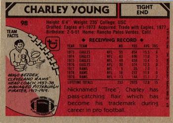 1980 Topps #98 Charle Young Back