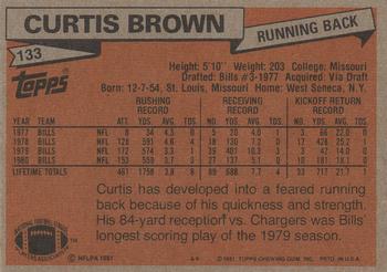 1981 Topps #133 Curtis Brown Back