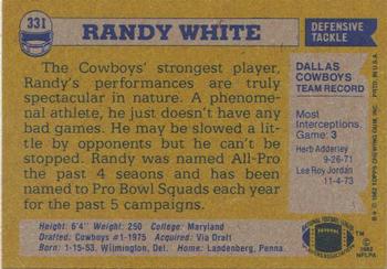 1982 Topps #331 Randy White Back
