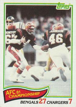 1982 Topps #7 1981 AFC Championship Front