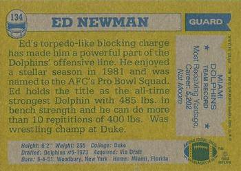 1982 Topps #134 Ed Newman Back