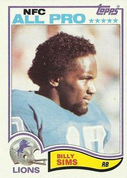 1982 Topps #349 Billy Sims Front