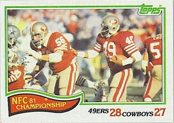 1982 Topps #8 1981 NFC Championship Front