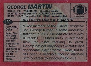 1983 Topps #130 George Martin Back