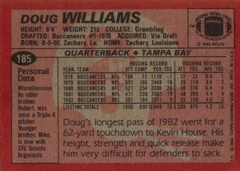 1983 Topps #185 Doug Williams Back