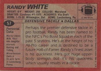 1983 Topps #57 Randy White Back