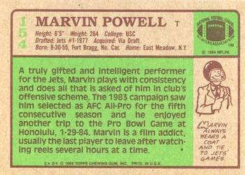 1984 Topps #154 Marvin Powell Back