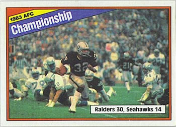 1984 Topps #7 1983 AFC Championship Front