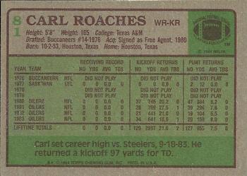 1984 Topps #81 Carl Roaches Back