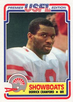 1984 Topps USFL #53 Derrick Crawford Front