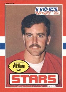 1985 Topps USFL #13 Scott Fitzkee Front