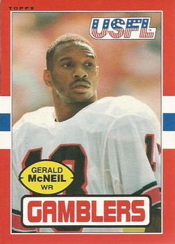 1985 Topps USFL #46 Gerald McNeil Front