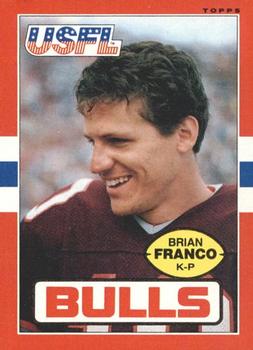 1985 Topps USFL #52 Brian Franco Front