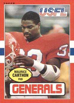 1985 Topps USFL #78 Maurice Carthon Front