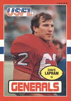 1985 Topps USFL #83 Dave Lapham Front