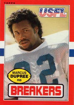 1985 Topps USFL #105 Marcus Dupree Front