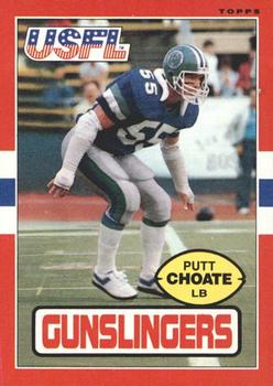1985 Topps USFL #115 Putt Choate Front