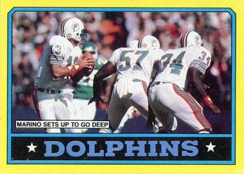 1986 Topps #44 Dolphins Team Leaders Front