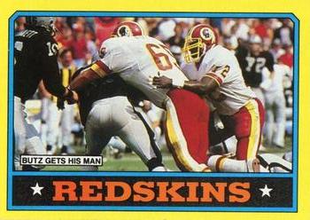 1986 Topps #170 Redskins Team Leaders Front