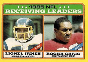 1986 Topps #226 Lionel James / Roger Craig Front