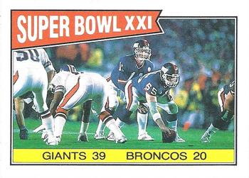 1987 Topps #1 Super Bowl XXI Front
