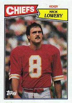 1987 Topps #165 Nick Lowery Front