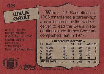 1987 Topps #48 Willie Gault Back