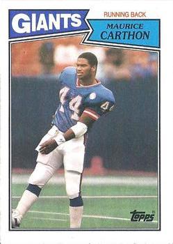 1987 Topps #12 Maurice Carthon Front