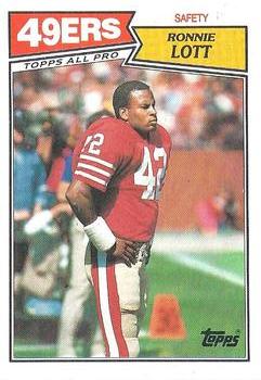 1987 Topps #123 Ronnie Lott Front