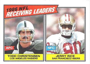 1987 Topps #228 Todd Christensen / Jerry Rice Front