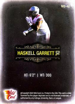 2022 Wild Card Matte - Black #MB-46 Haskell Garrett Back